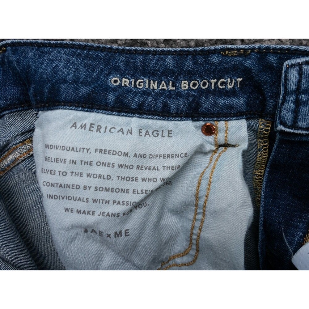 American Eagle Jeans Mens 31x32 Actual 31x31 Blue Original Bootcut Stretch Denim - Picture 4 of 15